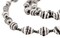 The Bead Chest Recycled Paper Bead Necklace from Uganda - Fair Trade African Jewelry (Black White Stripe)